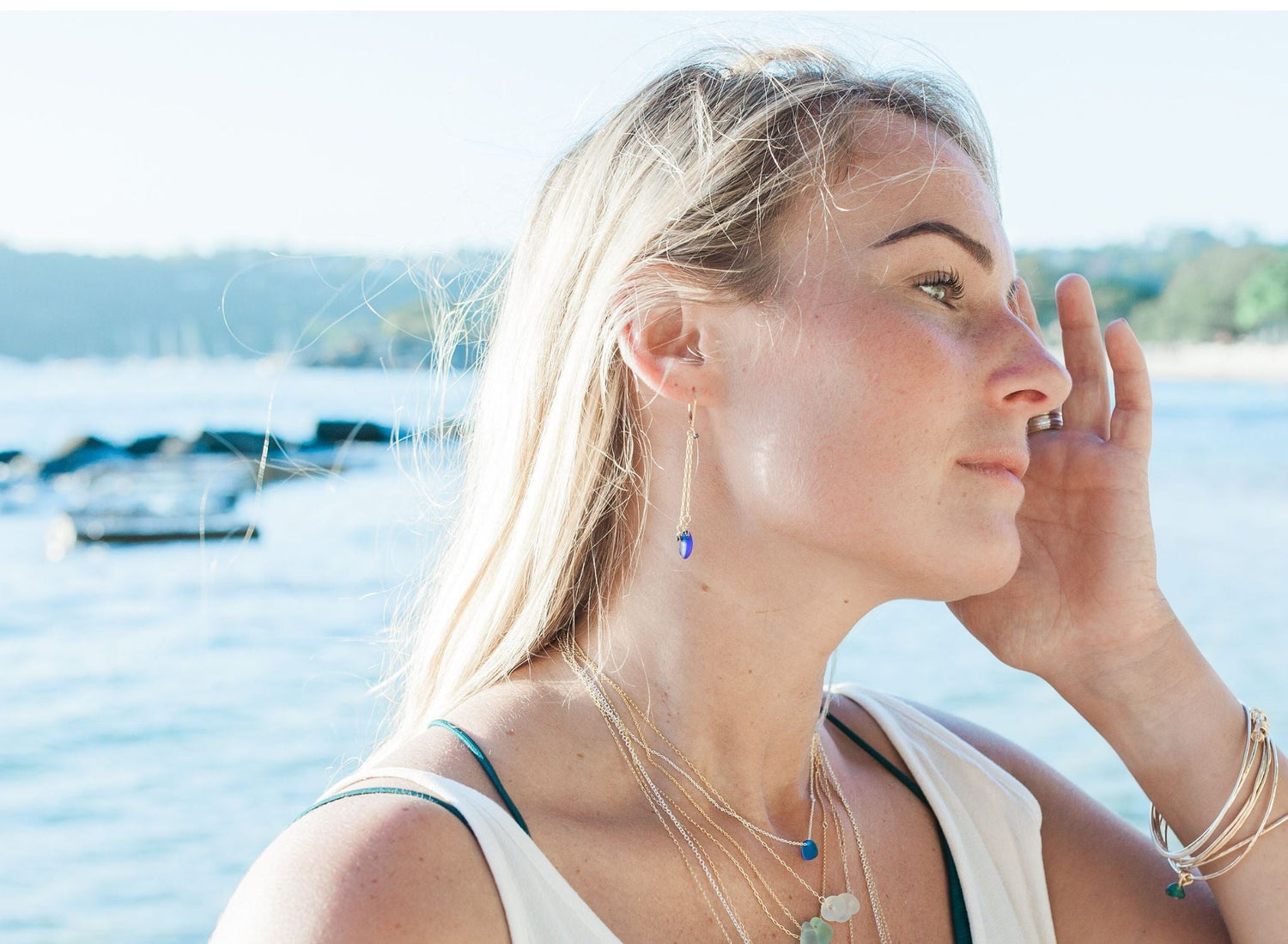 handmade unique earrings australia, gold earrings, silver earrings, sea glass earrings, one of a kind jewellery made in australia