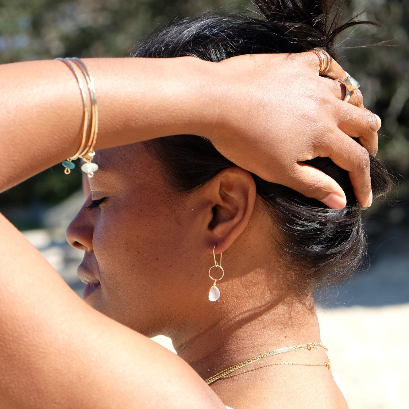 gold filled jewellery online, handmade sea glass earrings, sea glass jewellery australia, handmade jewellery