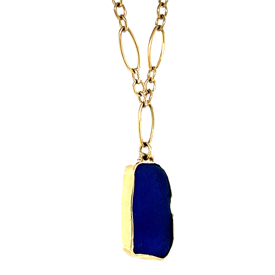 blue bezel set gold necklace australia