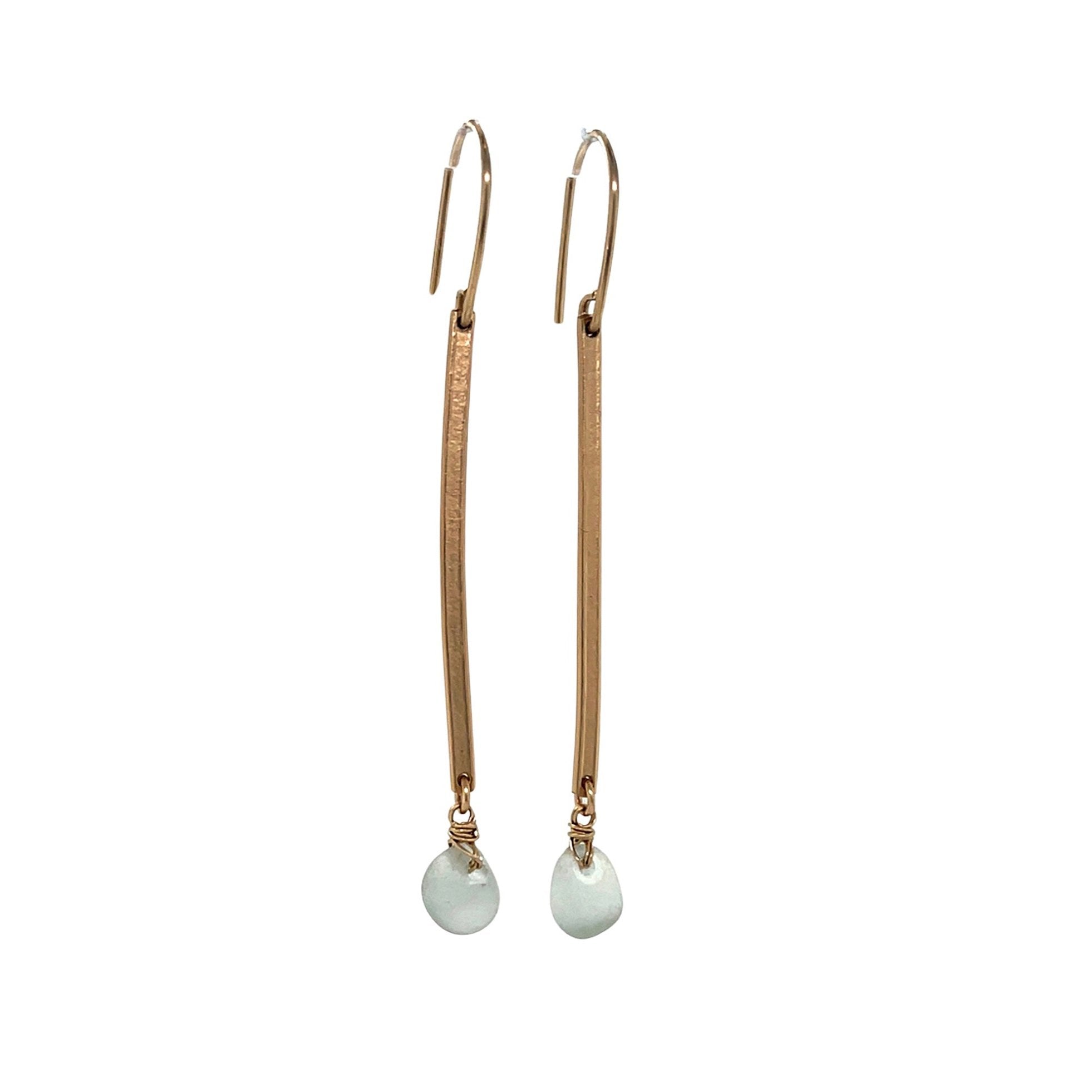 gold bar earrings