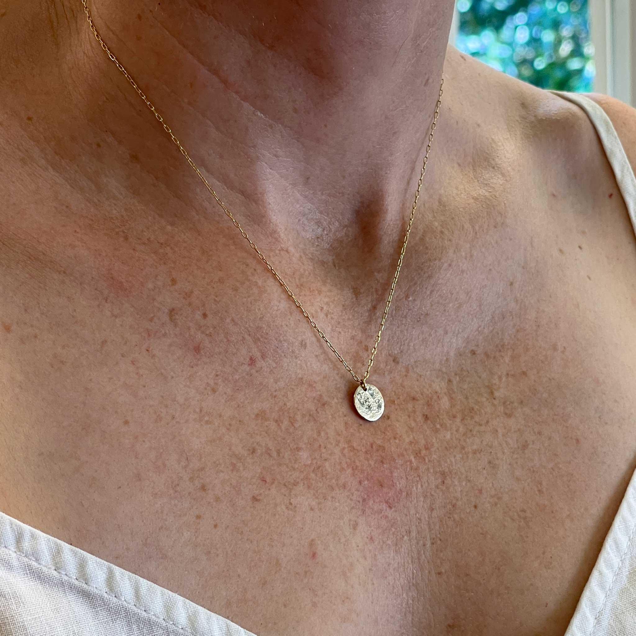 Gold Disc Necklace