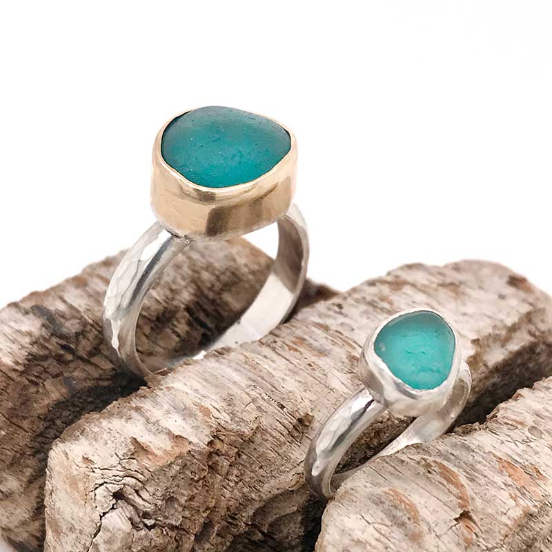 Sea Glass Rings