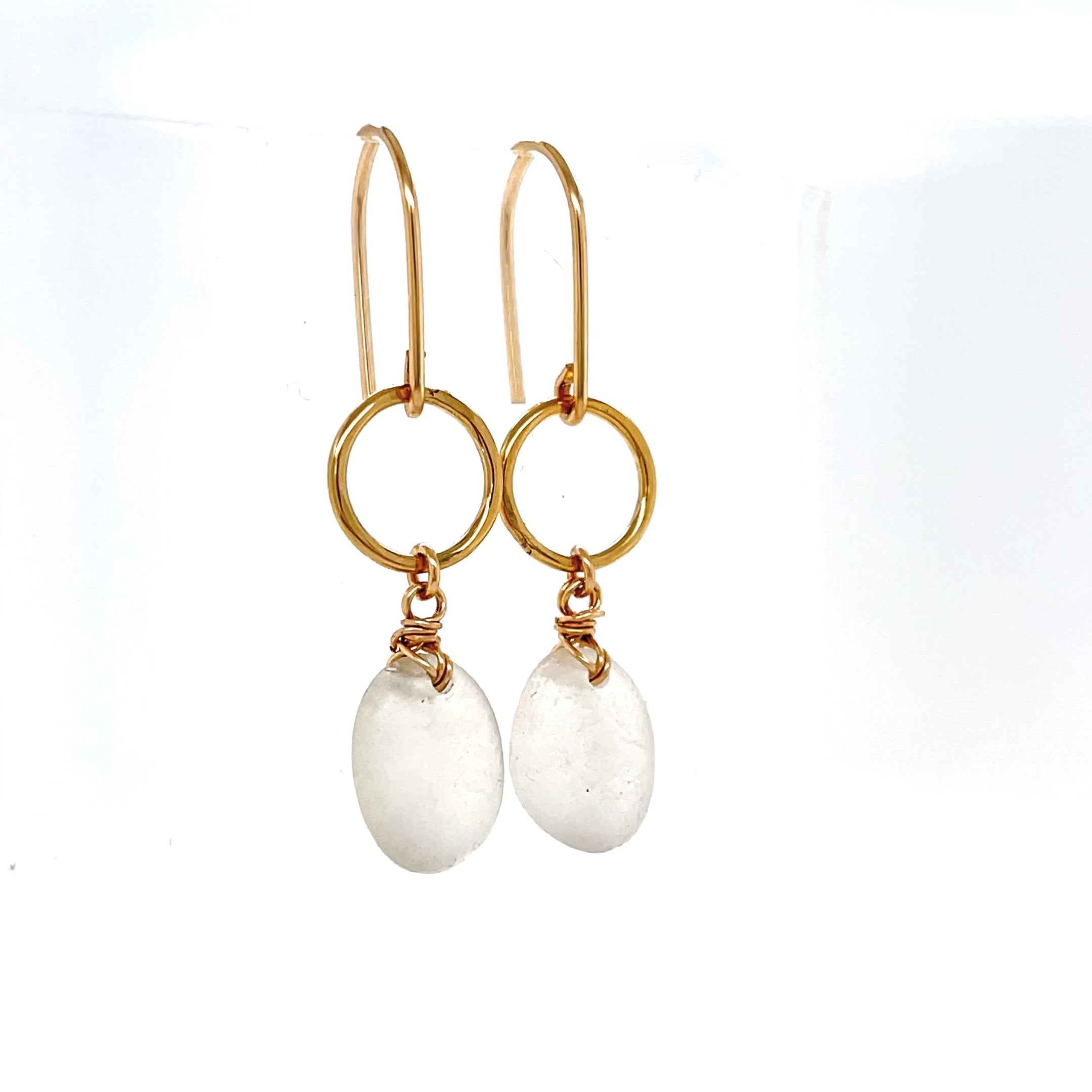 seaglass gold earrings australia