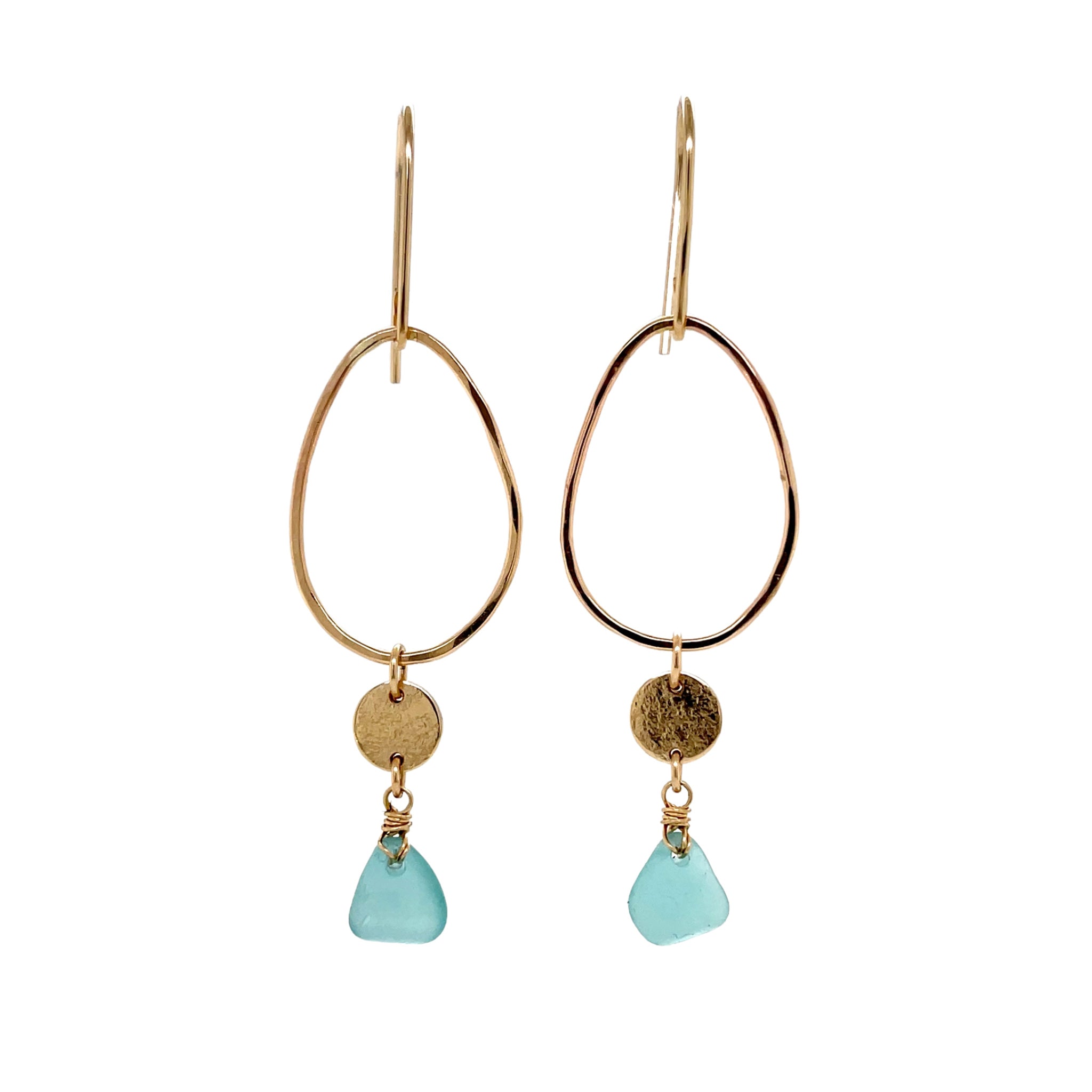 gold turquoise earrings