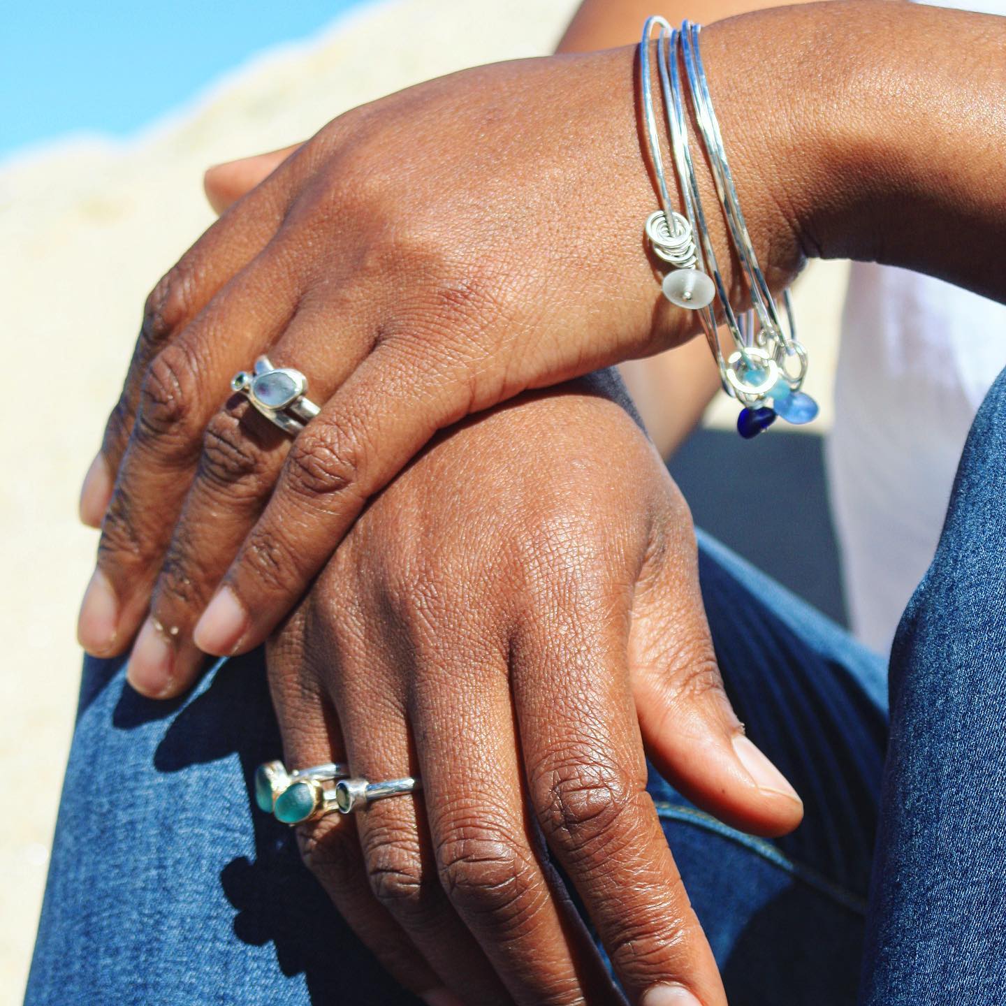 Sea Glass Rings