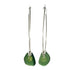 green silver hoops, peridot earrings, green earrings