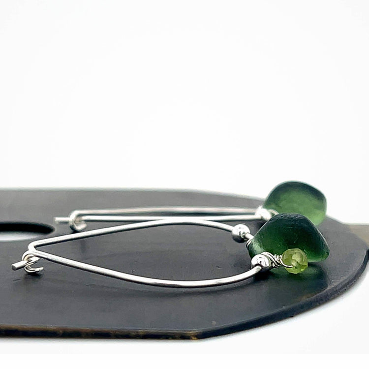 Handmade Earrings Australia Sterling Silver & Gold Earrings, Sea