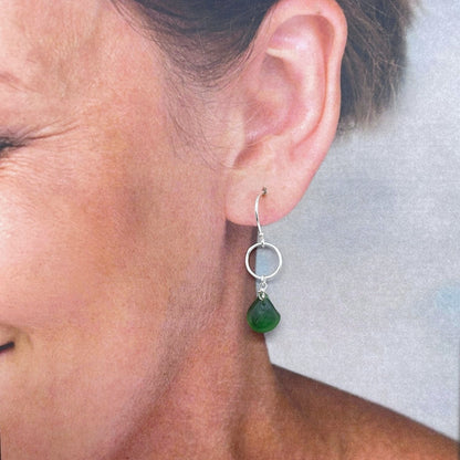 Coastal-inspired green sea glass jewellery by Kriket Broadhurst