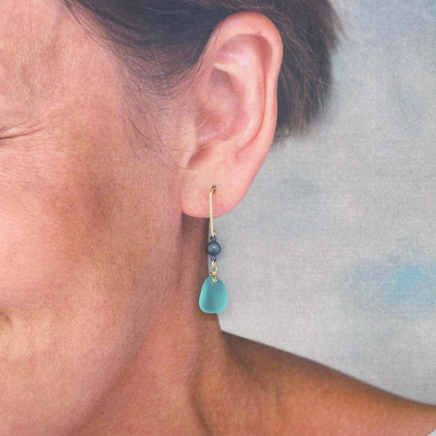 handmade earrings seaglass australia