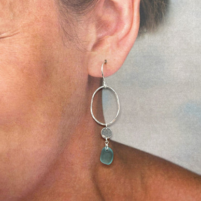 Handcrafted silver chandelier earrings