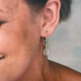gold hanging earrings
