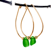 emerald green hoops gold

