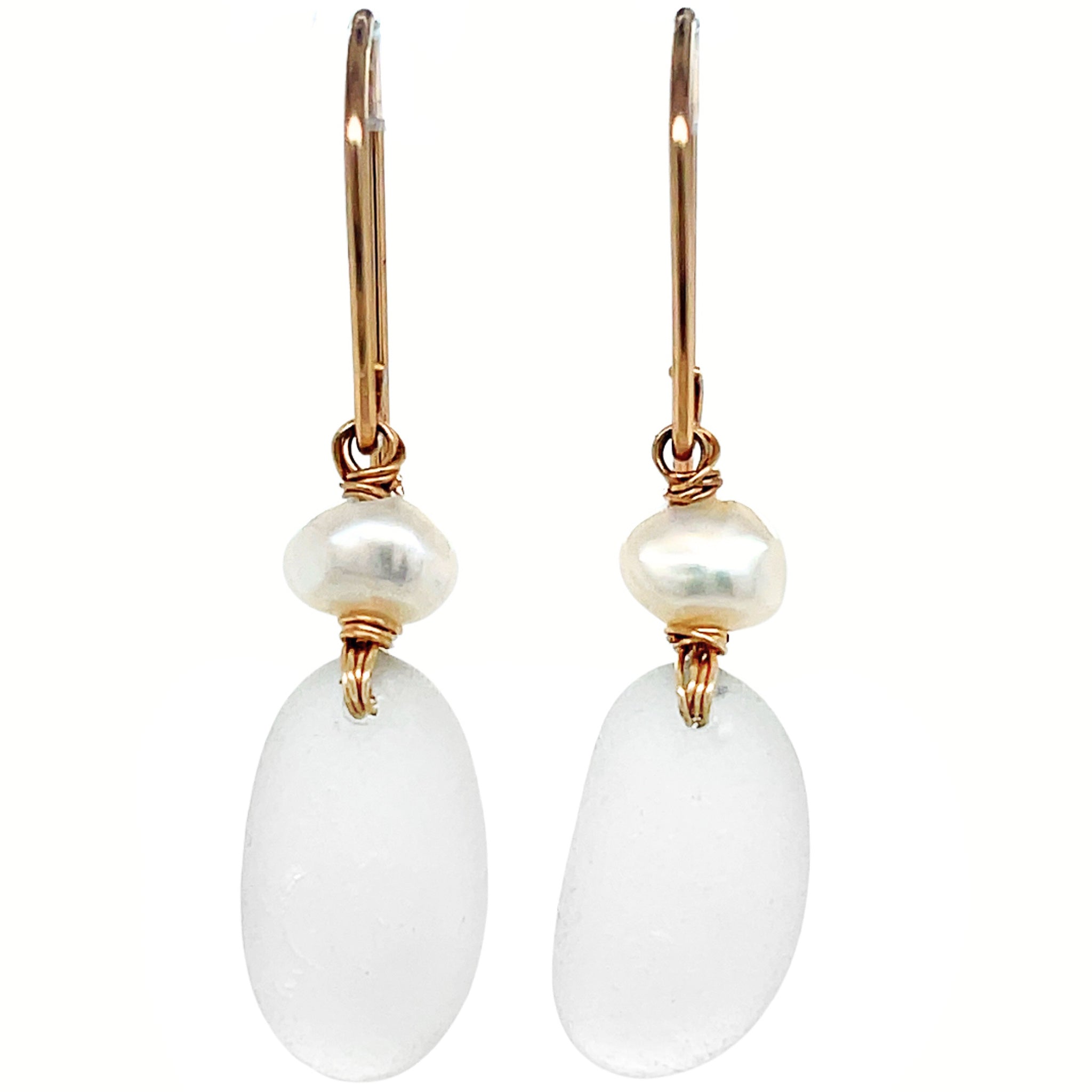 9ct Rose Gold Freshwater Pearl Drop Earring