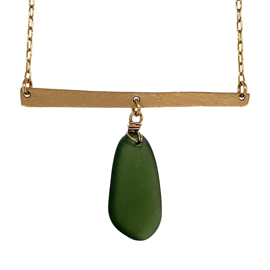 green bar necklace, gold bar necklce