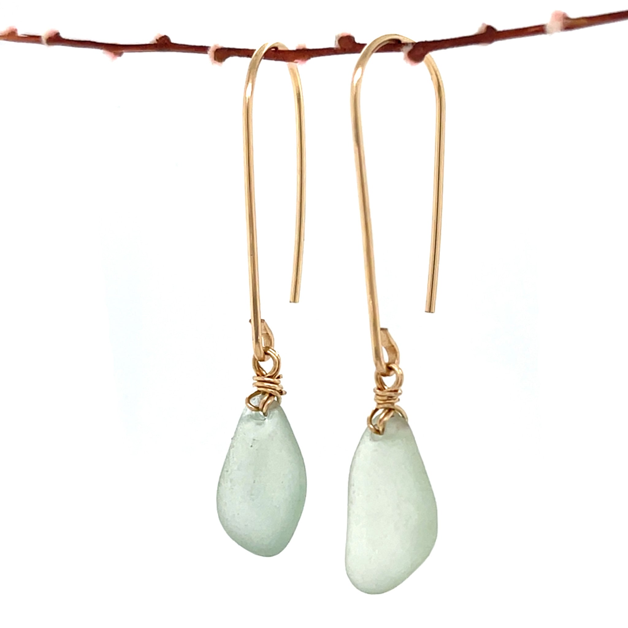 seafoam sea glass green earrings australia