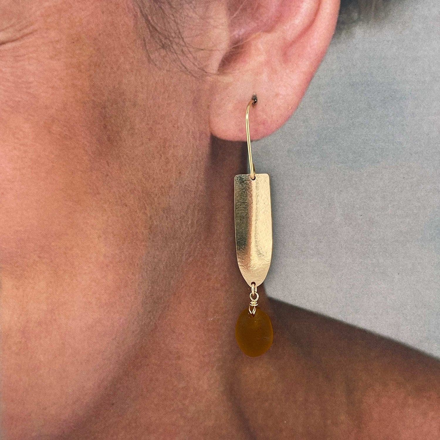 seaglass drop earrings