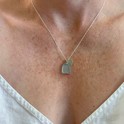 Coastal-inspired pale aqua sea glass jewellery by Kriket Broadhurst