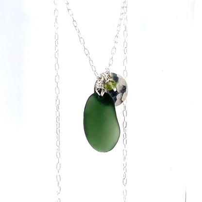 green sea glass necklace