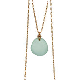 seafoam necklace gold chain
