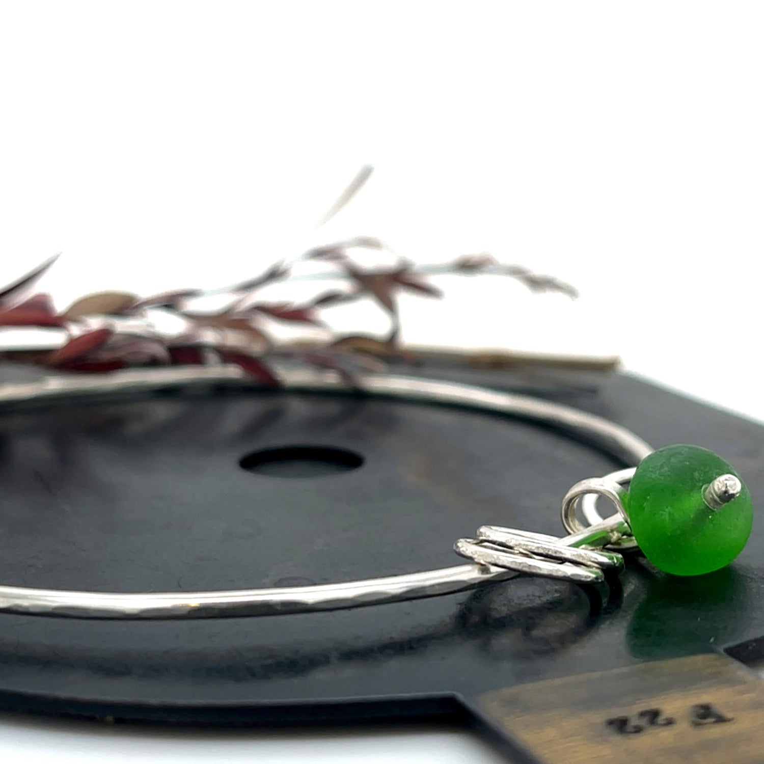 sea glass bracelet sterling silver