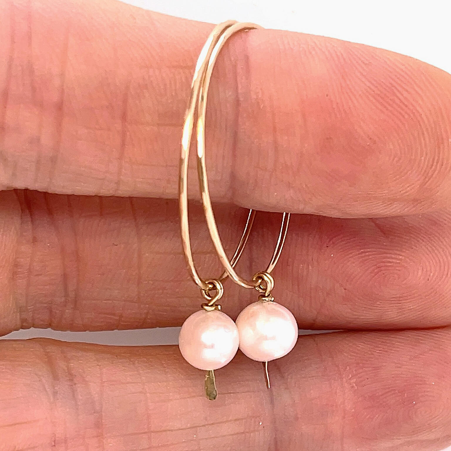 pearl hoop earrings stylish hoops everyday classic wear Kriket Broadhurst jewellery scenic rim 