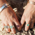 sea glass rings stacking rings beach wedding